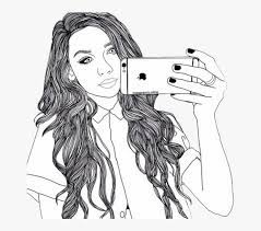 Girls have some specific tastes, aren't they? Chicas Tumblr People Printable Coloring Pages Hd Png Download Kindpng