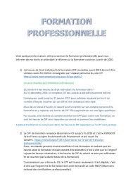 Www.fonction‐publique.gouv.fr/questions‐reponses‐sur‐compte‐personnel‐dactivite‐cpa (question 4) + note d'information n° dgos/rh4/pf5/2018/40 du 16 février 2018 relative à la mise en œuvre du compte personnel de formation dans la fonction publique hospitalière + décret n°. Com Cgt Formation Professionnellle Par Cgt Fichier Pdf
