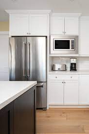 Transitional Kitchen White Shaker Kitchen Cabinets With Crown Molding Kitchen Cabinet Crown Molding
