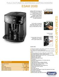 Since the initial launch they have grown to be the best selling manufacturer in the niche, and. Delonghi Esam 2000 Household Appliances Pdf Download Manualslib