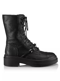 Shop Jimmy Choo Nari Grainy Leather Lace-Up Boots | Saks Fifth Avenue