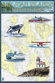 Details About San Juan Islands Wa Nautical Chart Lp Artwork Posters Wood Metal Signs