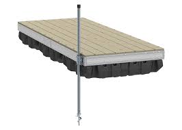 You need one designed to hang at an angle if you want to mount at an angle. Aluminum Floating Dock W Resin Top