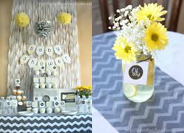 Gray Yellow Baby Shower Decorating Ideas Love Of Family Home