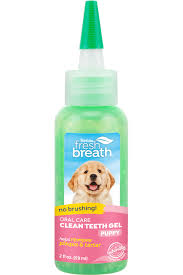 The tips for teething puppies are suggested to help relieve the discomfort of teething. Tropiclean Fresh Breath Oral Care Gel For Puppies