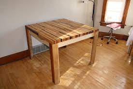The waddell butcher block table leg is a huskier style that is great for use with large table tops. Butcher Block Hardwood Table 5 Steps With Pictures Instructables