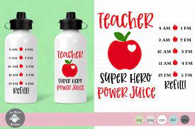 Download Teacher Water Bottle Svg Teacher Svg Back To School Svg 295040 Svgs Design Bundles