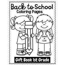 In this coloring activity worksheet, students color the image of the little girl, her book, lunch box, and toy duck. Back To School Coloring Pages Gift Book 1st Grade Welcome Back To School Activities Book For Kids Paperback Walmart Com In 2021 Kindergarten First Day School Activities School Coloring Pages