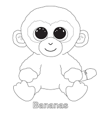 Bananas Monkey Ty Beanie Boo Malvorlage Einhorn Malvorlagen Tiere Malvorlage Prinzessin