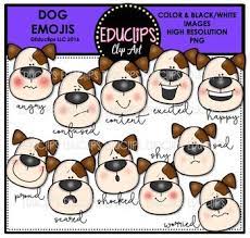 Dog Emojis Clip Art Bundle Clip Art Art Bundle Clip Art Freebies