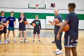 Kids get tips from pro basketball coach