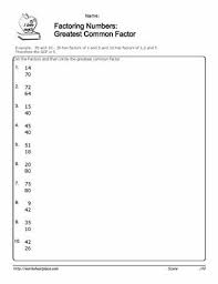 Greatest Common Factor Worksheets Greatest Common Factors Common Factors Teaching Math Elementary