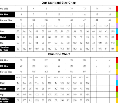 Standard Dress Measurements Women 39 S Gowns And Formal