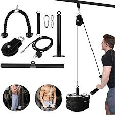 Fitness diy pulley cable machine system triceps home pulldown workout attachment. Hjui Lift Pulley System Cable System Machine Diy Fitness Equipment For Training Biceps Triceps Shoulders And Back Biceps Curl Triceps Pull Down Lat Pull Down Row Fly Amazon De Kuche Haushalt