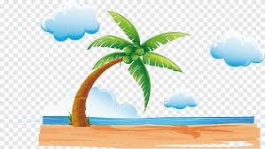 Disitu juga nampak nelayan sedang menjala ikan tangkapan mereka. Euclidean Beach Coconut Illustration Pantai Indah Pohon Kelapa Wallpaper Komputer Resort Tepi Laut Png Pngegg