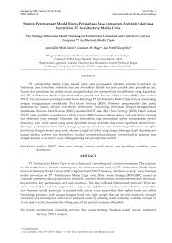 Jadi mahasiswa desain interior artinya kamu harus memiliki pengetahuan di bidang seni, psikologi, hingga ekonomi, sosial, dan politik. Pdf Strategi Perencanaan Model Bisnis Perusahaan Jasa Konsultan Arsitektur Dan Jasa Kontraktor Pt Architectaria Media Cipta