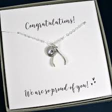 What makes it even better is that this is a practical gift that she will remember you for, every time she goes to work. Congratulations Gift Graduation New Job Good Luck Necklace Starring You Jewelry