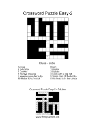 First template you will be served with a sentence question and you need fill the answer in the blank space. Crossword Puzzles Easy Crossword Puzzle Two Free Puzzles
