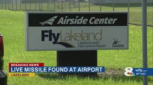 Live' missile found on Lakeland Linder Airport property - YouTube