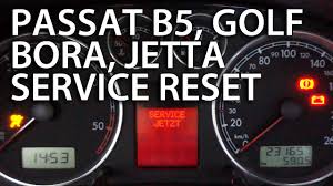 How To Reset Service Reminder Vw Passat B5 Golf Bora Jetta Mk4 1 9tdi Oil Inspection Youtube