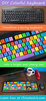 Diy Colorful Computer Keyboard Computer Diy Crafts For Teens Fun Crafts