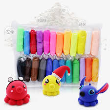 24 Colors Light Clay Air Dry Polymer Plasticine Modelling Clay Super Light Diy Soft Creative Handgum Educational Clay Toys Bestdealplus