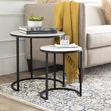 Latitude Run Hiram 2 Piece Nesting Tables Reviews Wayfair Nesting Tables Modern Furniture Living Room Furniture