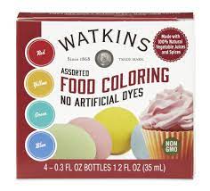 Weight, 1.2 ounces (34.02 grams). Watkins Assorted Food Coloring 1 2 Fl Oz Walmart Com