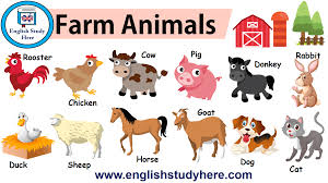 English Farm Animasl Names And Pictures Farm Animals Names With Pictures In English Rooster D Animals Name In English Animals Name With Picture English Study