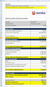 Le coût total d'un produit est la somme des charges directes et indirectes que l'on peut affecter à ce produit. Feuille De Calcul Calcul Du Cout De Revient D Un Produit