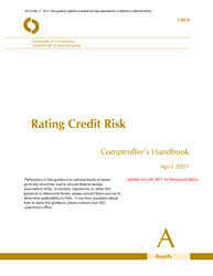 comptrollers handbook rating credit risk occ