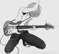 Black And White Anime Boy With Guitar Draw Boy With Guitar Manga Google Zoeken Anime Boy Anime Music Anime