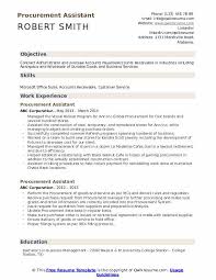 Procurement Assistant Resume Samples Qwikresume