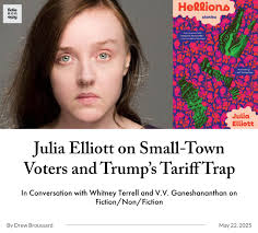 NEW EPISODE: Fiction writer Julia Elliott joins co-hosts Whitney Terrell  and V.V Ganeshananthan to talk about why President Trump's tariff policy  appeals to voters in small towns in the Midwest and South,
