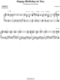Jazzy version of famous happy birthday. Hdpiano Happy Birthday To You Traditional Advanced Sheet Music Piano Solo In F Major Download Print Sku Mn0194255