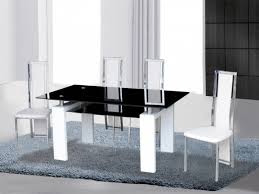 Browse the collection of dining tables and chairs at homebase. Black White High Gloss Glass Dining Table 4 Chairs Homegenies