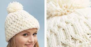 Knitting patterns available on peonyknits.com. Aran Knitted Hat Free Knitting Pattern Just For You