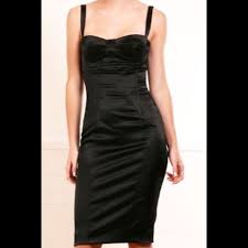 D G Dolce Gabbana Stretch Satin Bustier Dress Fashion Bustier Dress Lil Black Dress