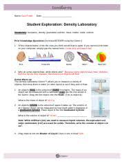 In this online lab, you will be practicing identifying nutrients found in food. Density Lab Gizmo Answer Key Density Laboratory