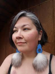 Handmade Sealskin Mukluk Earrings for Sale in Alaska