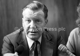 20377929-Scottish financier Nigel Broackes of Trafalgar House at the Scott  Lithgow yard in Greenock, February 1984.