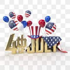 Happy 4th Of July Usa Independence Day Golden Text With Multi Colored Balloons July 4th Clipart Patriot Stars Png Transparent Clipart Image And Psd File For 4th Of July Clipart