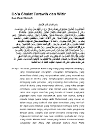 Check spelling or type a new query. Doc Do A Shalat Tarawih Dan Witir Teguh Prasetyo Academia Edu