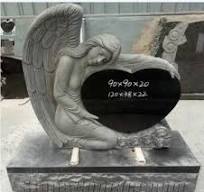 China Shanxi Black Granite Carved Rose Heart Shaped Angel Monuments,Granite  Tombstone Design,Cheap Headstones Price from China - StoneContact.com