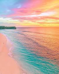 غروب الشمس في جزيرة بالي إندونيسيا Pastel Sunset Nature Travel Beach Sunset