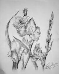 Gladiolus Flower Tattoo Black And White Gladiolus By Unique Birth Flower Tattoos Gladiolus Flower Tattoos Black Tattoos