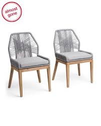 Set Of 2 Rope Crossweave Side Chairs Seating T J Maxx In 2020 Side Chairs Chair Rope Chair