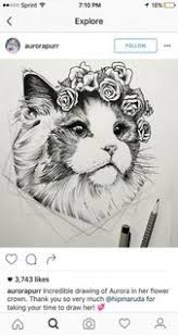 Black And White Flower Crown Drawing 23 Trendy Flowers Crown Tattoo Cat Tattoo Designs Cat Tattoo Animal Tattoos
