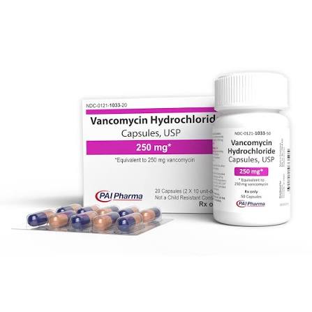 VANCOMYCIN HYDROCHLORIDE CAPSULES, USP 250 mg | PAI Pharma
