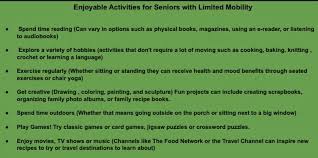 Hobbies for seniors with limited mobility. The Coney Island Anti Violence Collaborative Dear Community Here Are A Few Enjoyable Activities For Seniors During This Time Enjoy Facebook